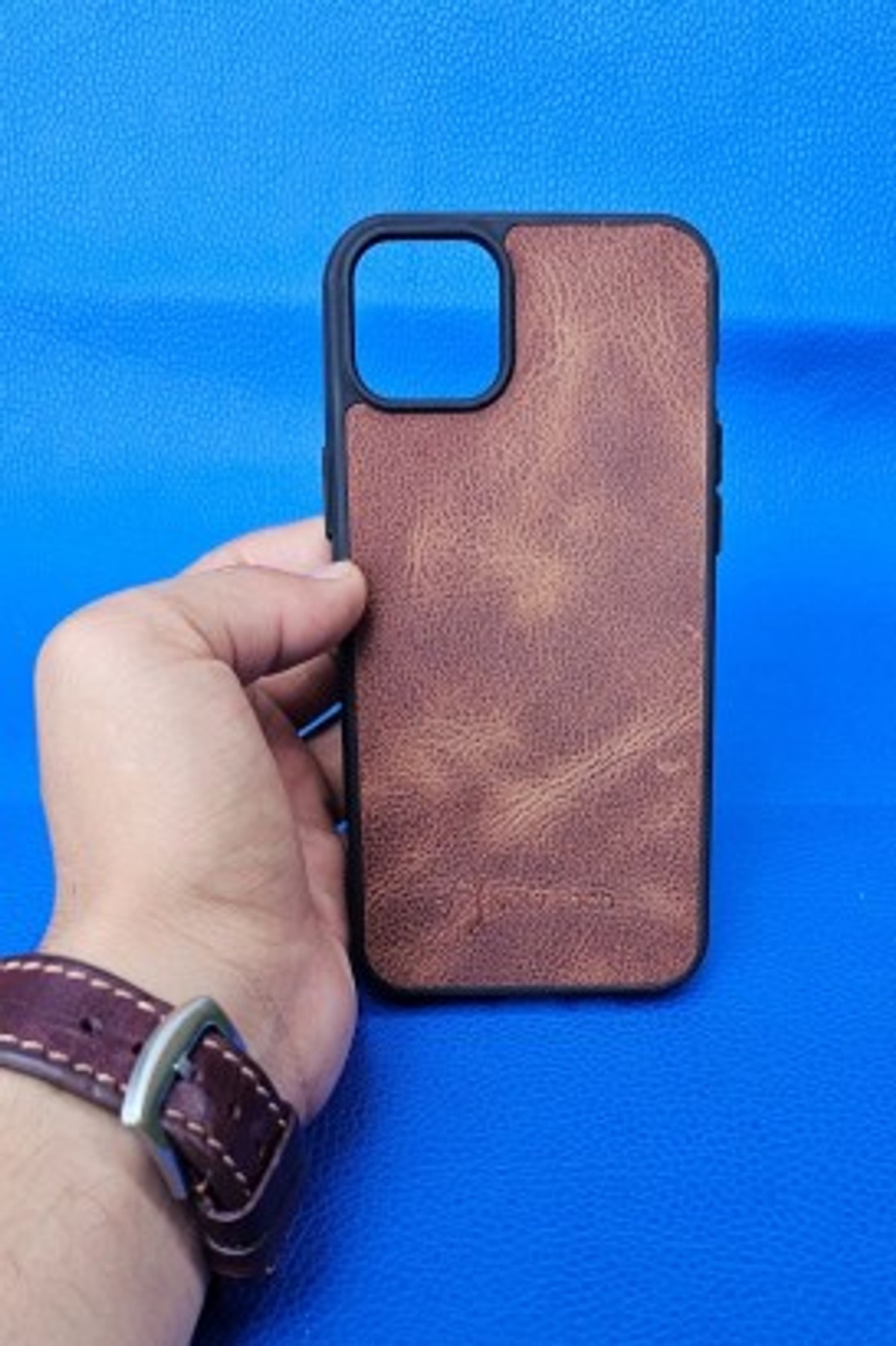 New Loco Hakiki Deri iPhone 14 Plas Kılıfı