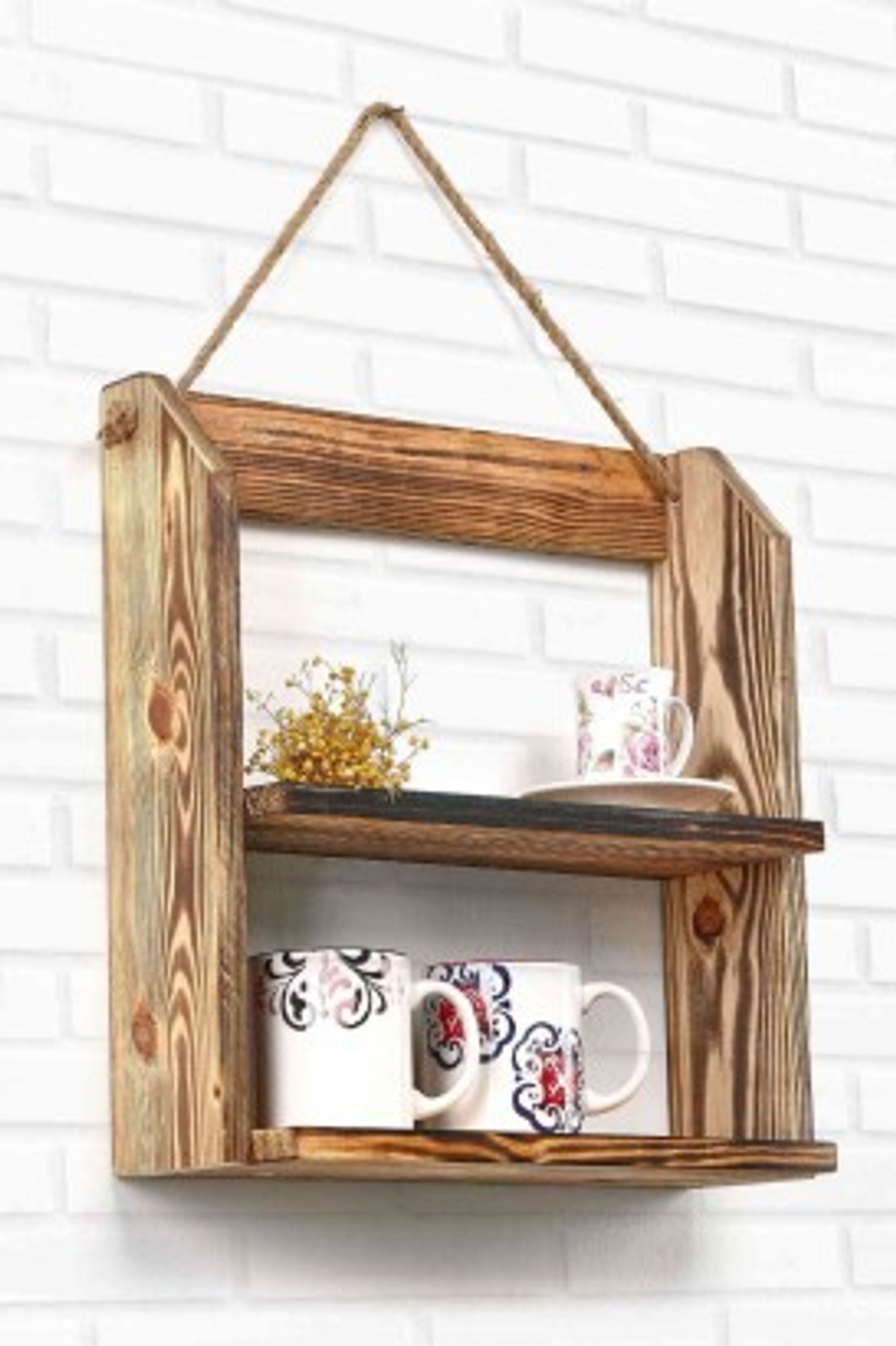 Teomi Collection Home Ahşap 2 Katlı Çok Amaçlı Raf