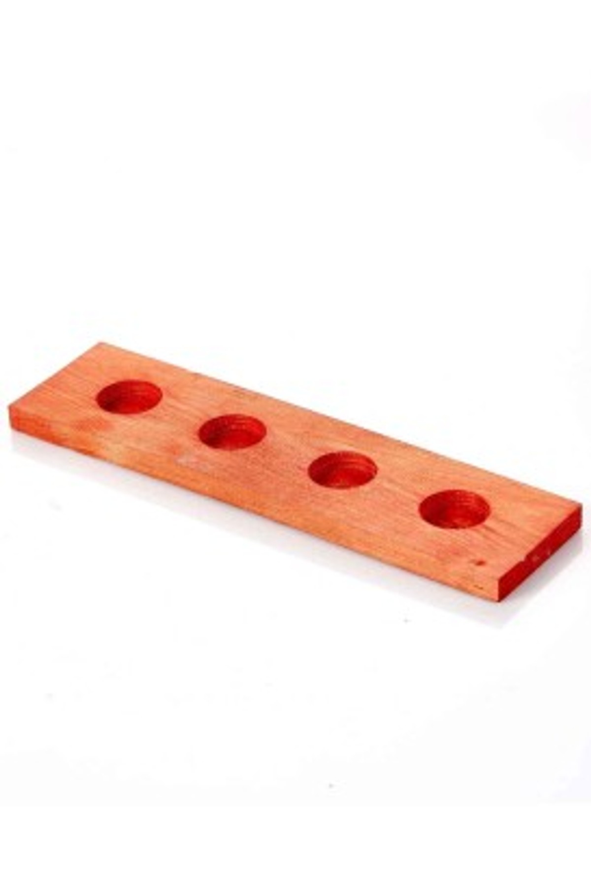 Teomi Collection Home Ahşap 4'lü Tealight Mumluk Kırmızı