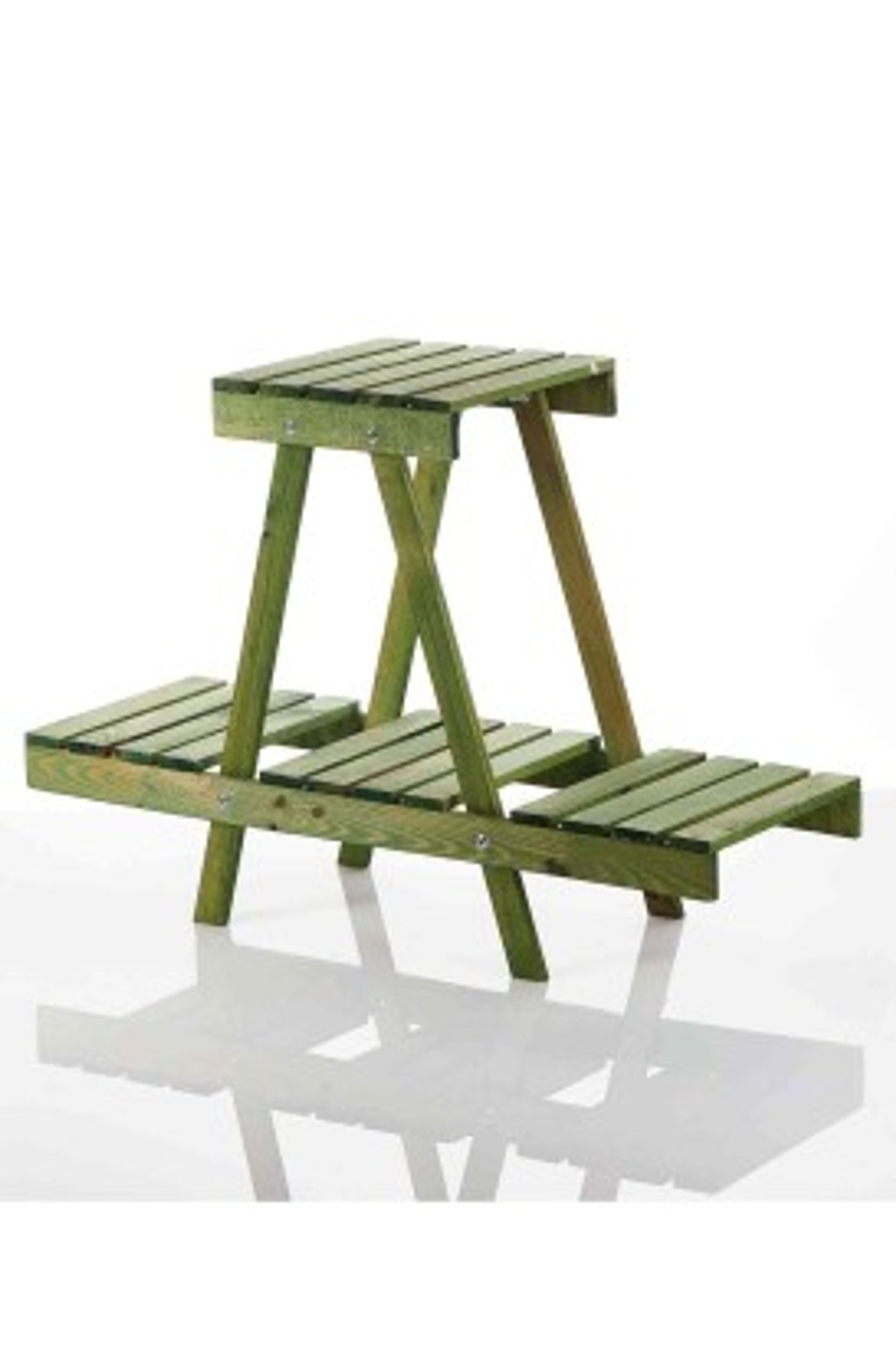 Teomi Collection Home Ahşap Çiçeklik Saksı Standı Yeşil