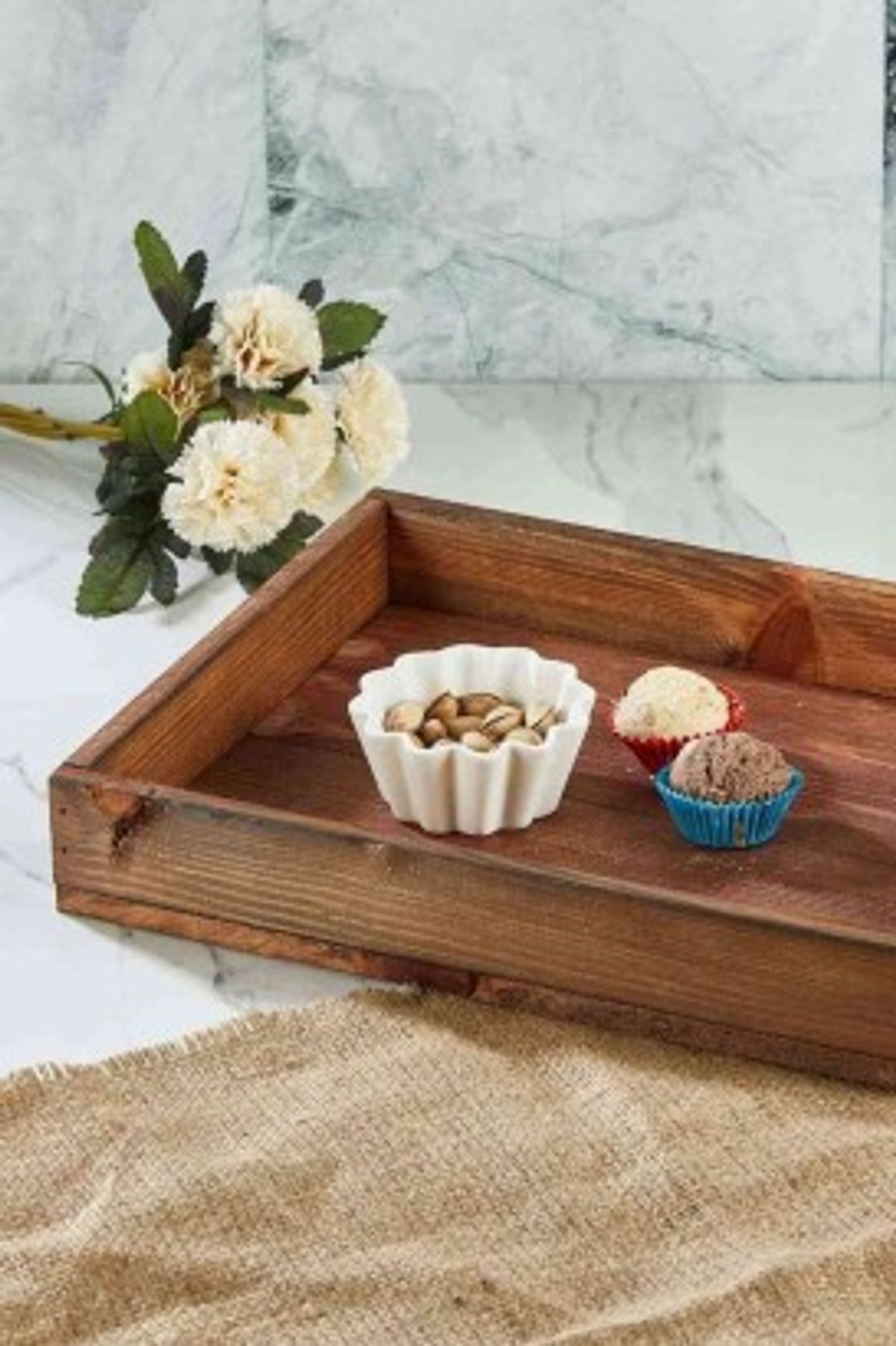 Teomi Collection Home Ahşap Çok Amaçlı Sunum Tepsisi