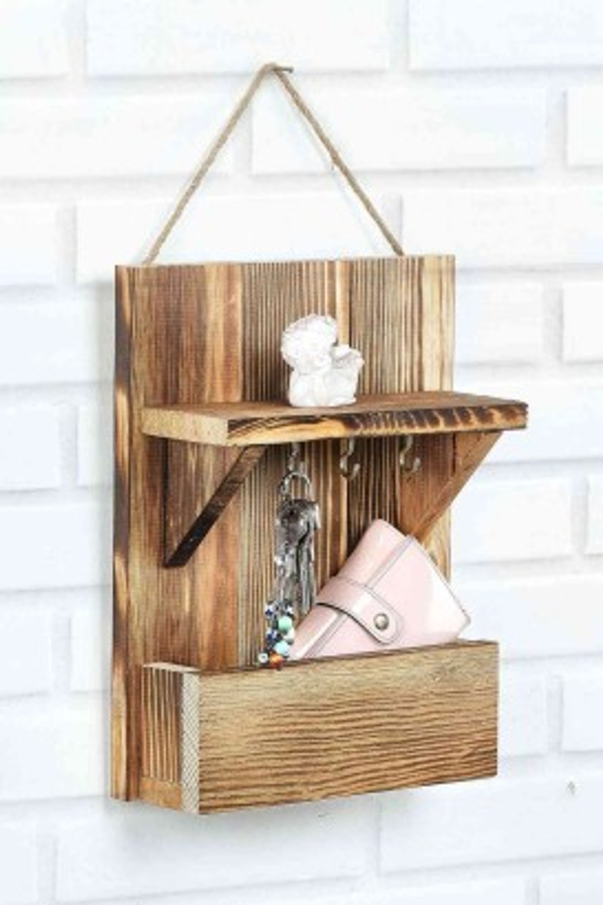 Teomi Collection Home Ahşap Dekoratif Cepli Anahtarlık