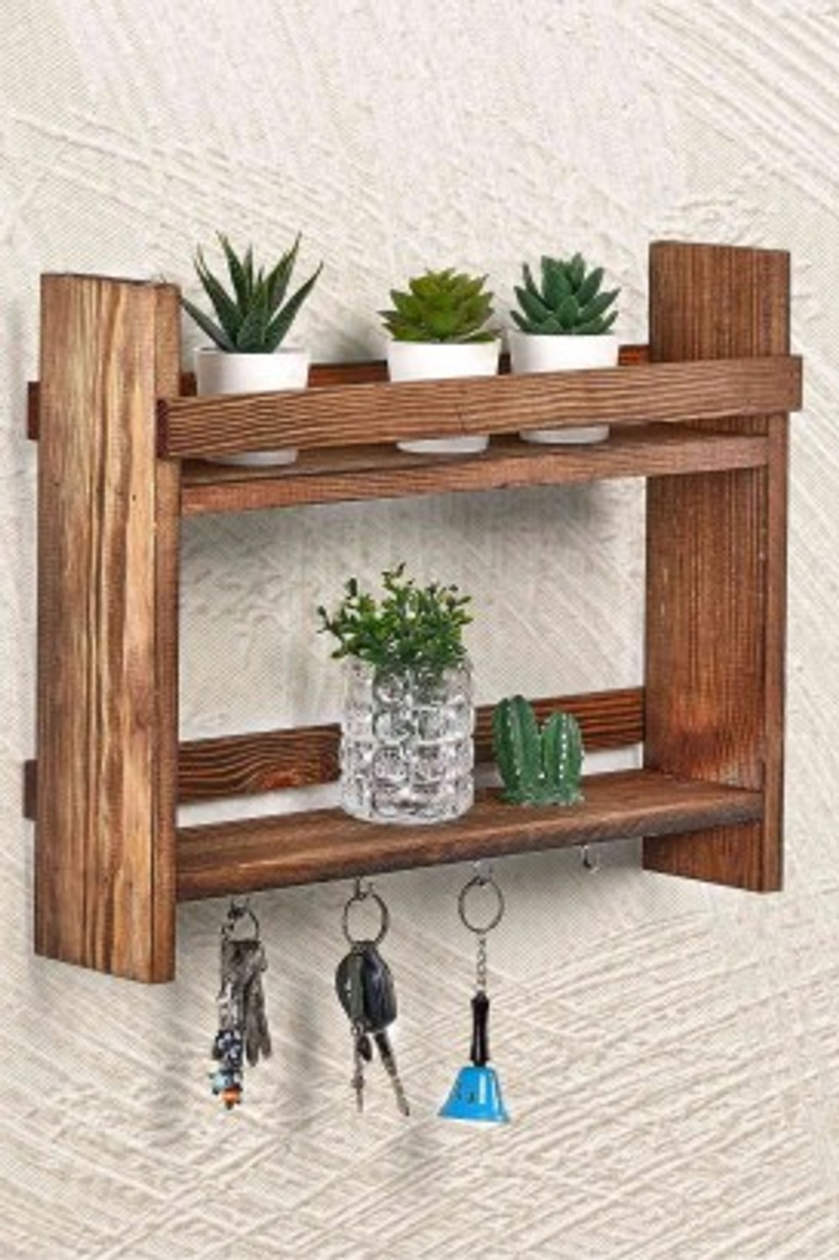 Teomi Collection Home Ahşap Dekoratif Mutfak Rafı Baharatlık Ceviz