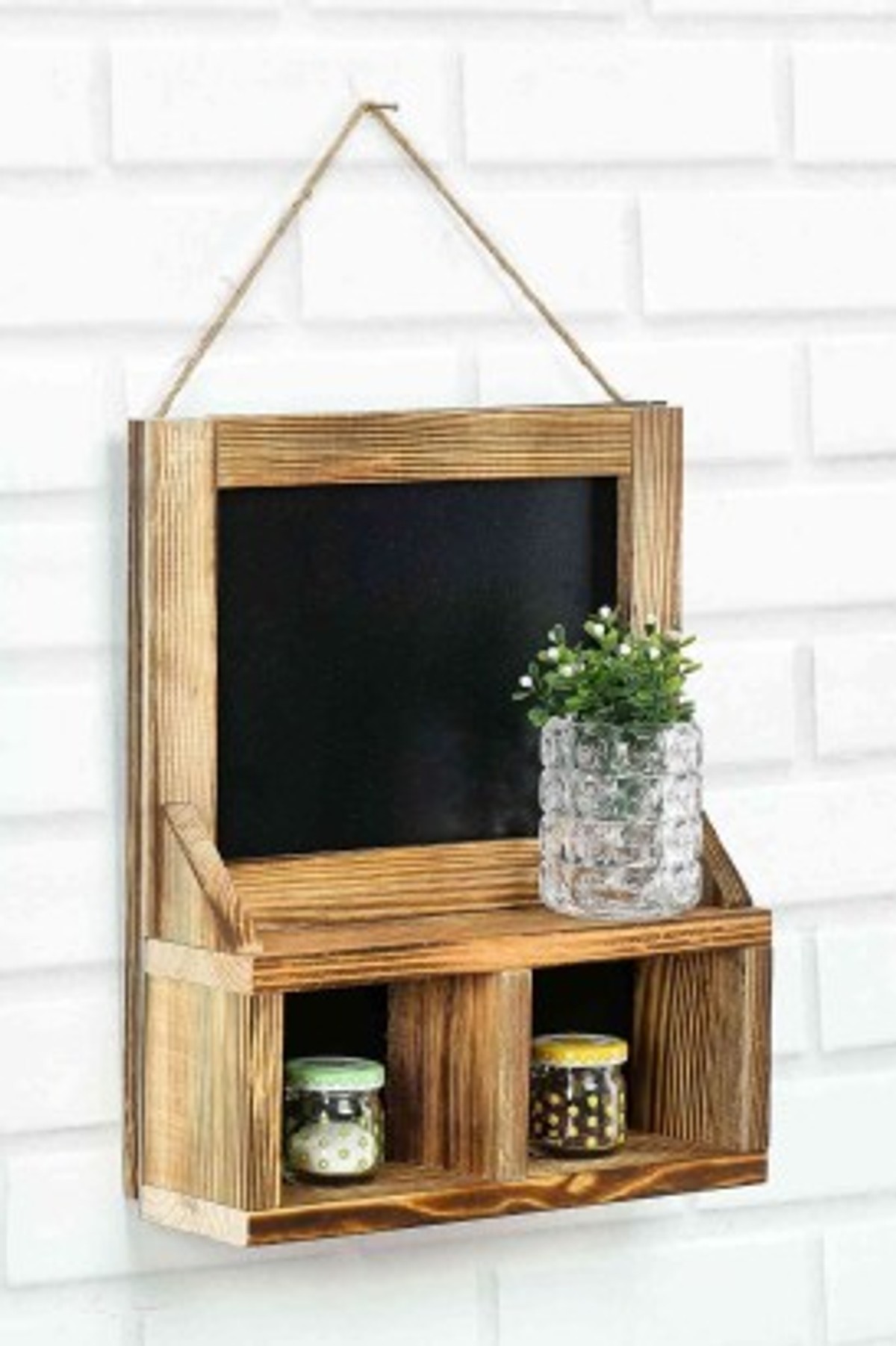 Teomi Collection Home Ahşap Yazı Tahtalı Küçük 2 Bölmeli Baharatlık