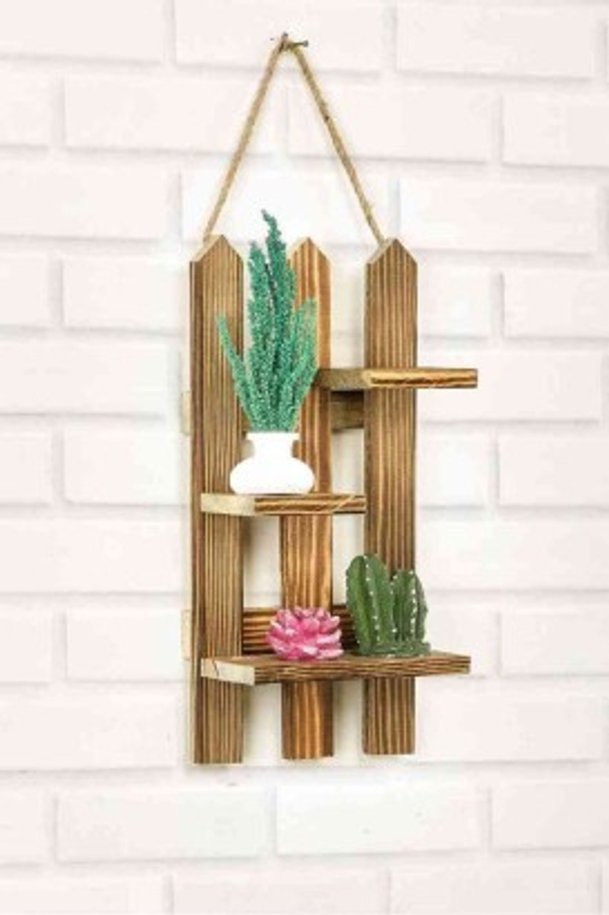Teomi Collection Home Dekoratif Ahşap Çit Raf